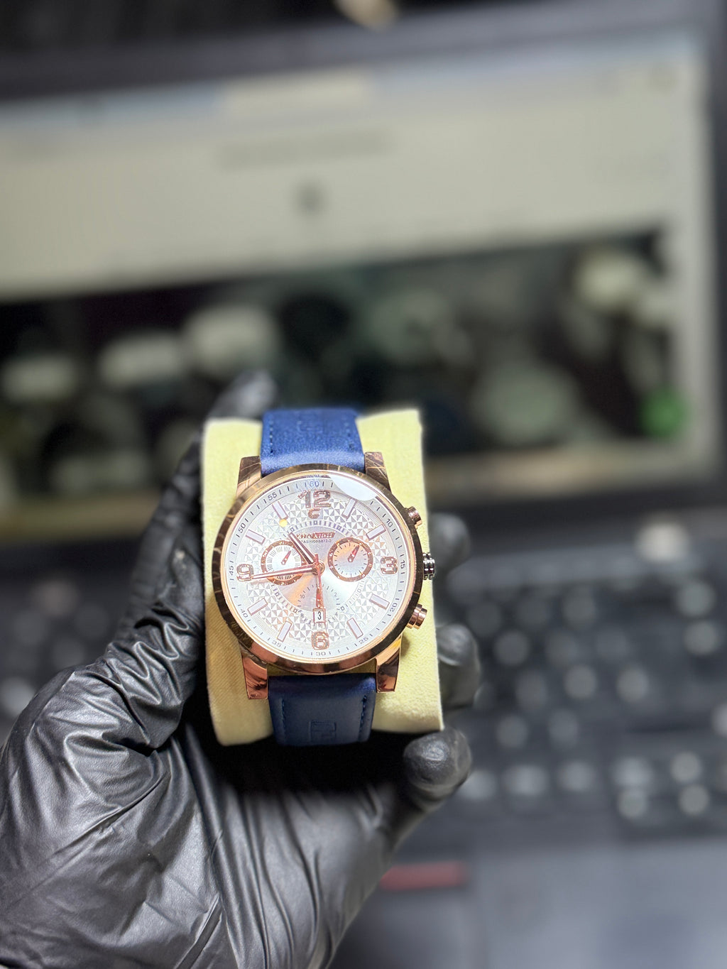 CHAXIGO FR4523G Men’s Blue Leather Strap Analog Fashion Watch