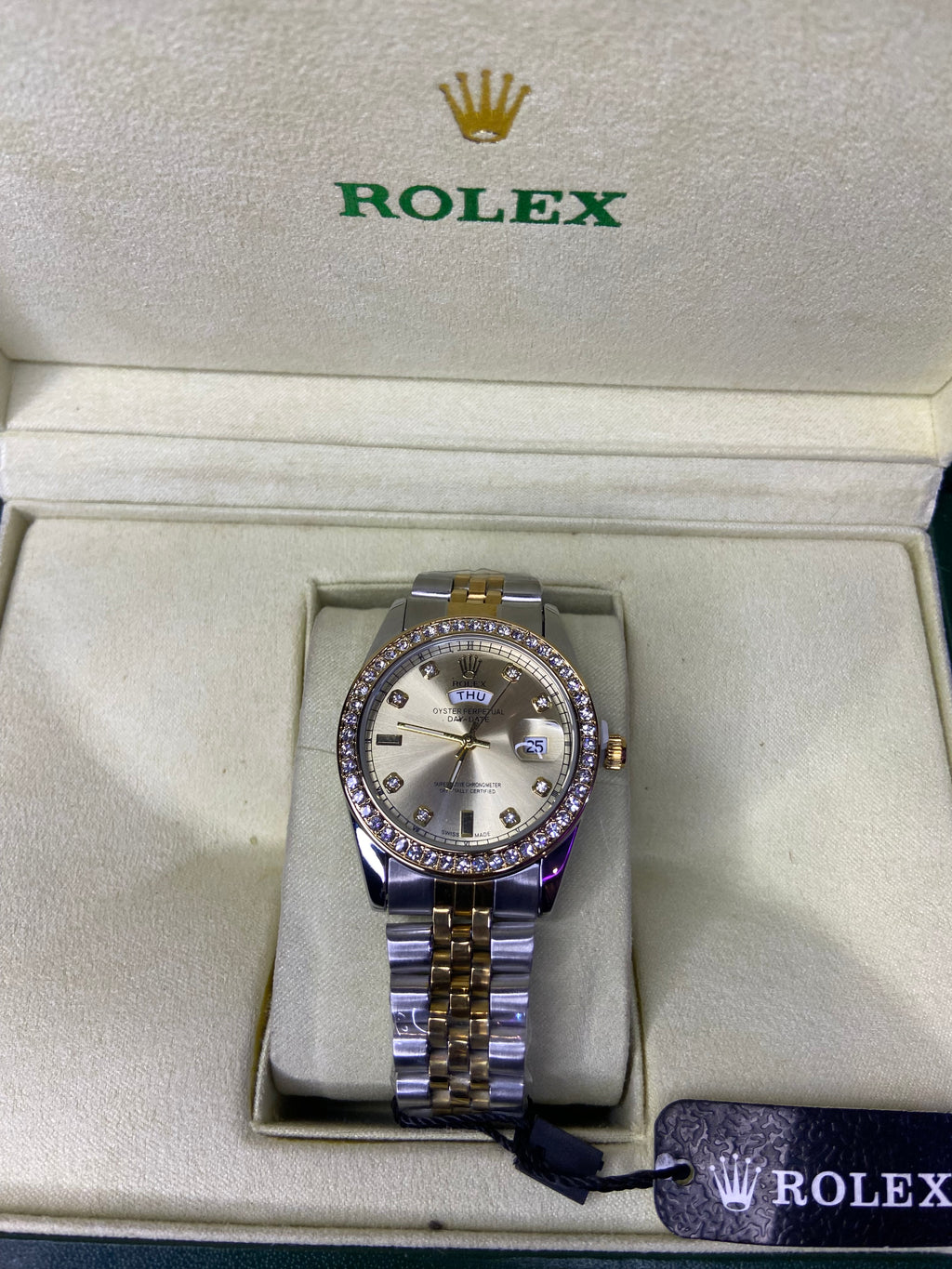 Rolex Oyster Perpetual Day-Date – Two Tone Silver Dial Edition
