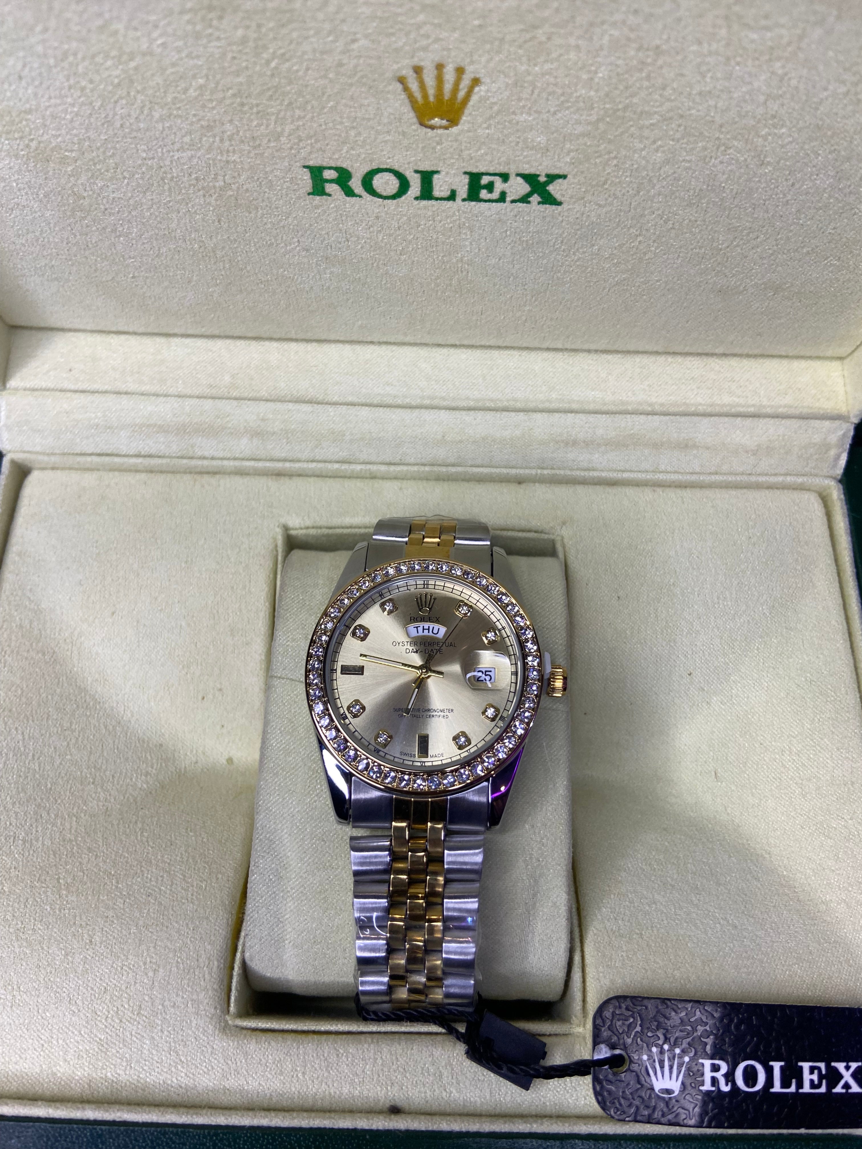 Rolex Oyster Perpetual Day-Date – Two Tone Silver Dial Edition