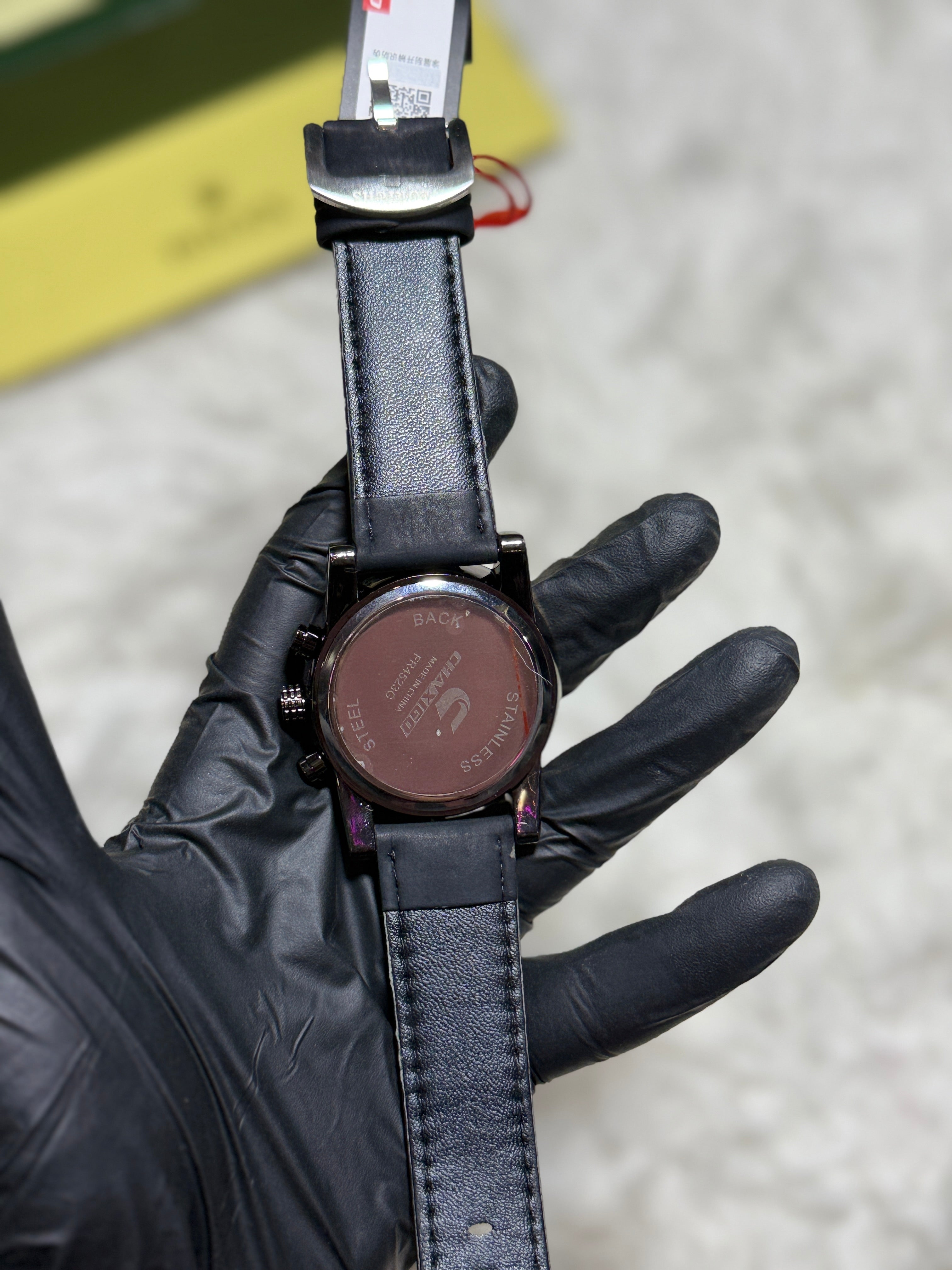 CHAXIGO FR4523G Men’s Blue Leather Strap Analog Fashion Watch