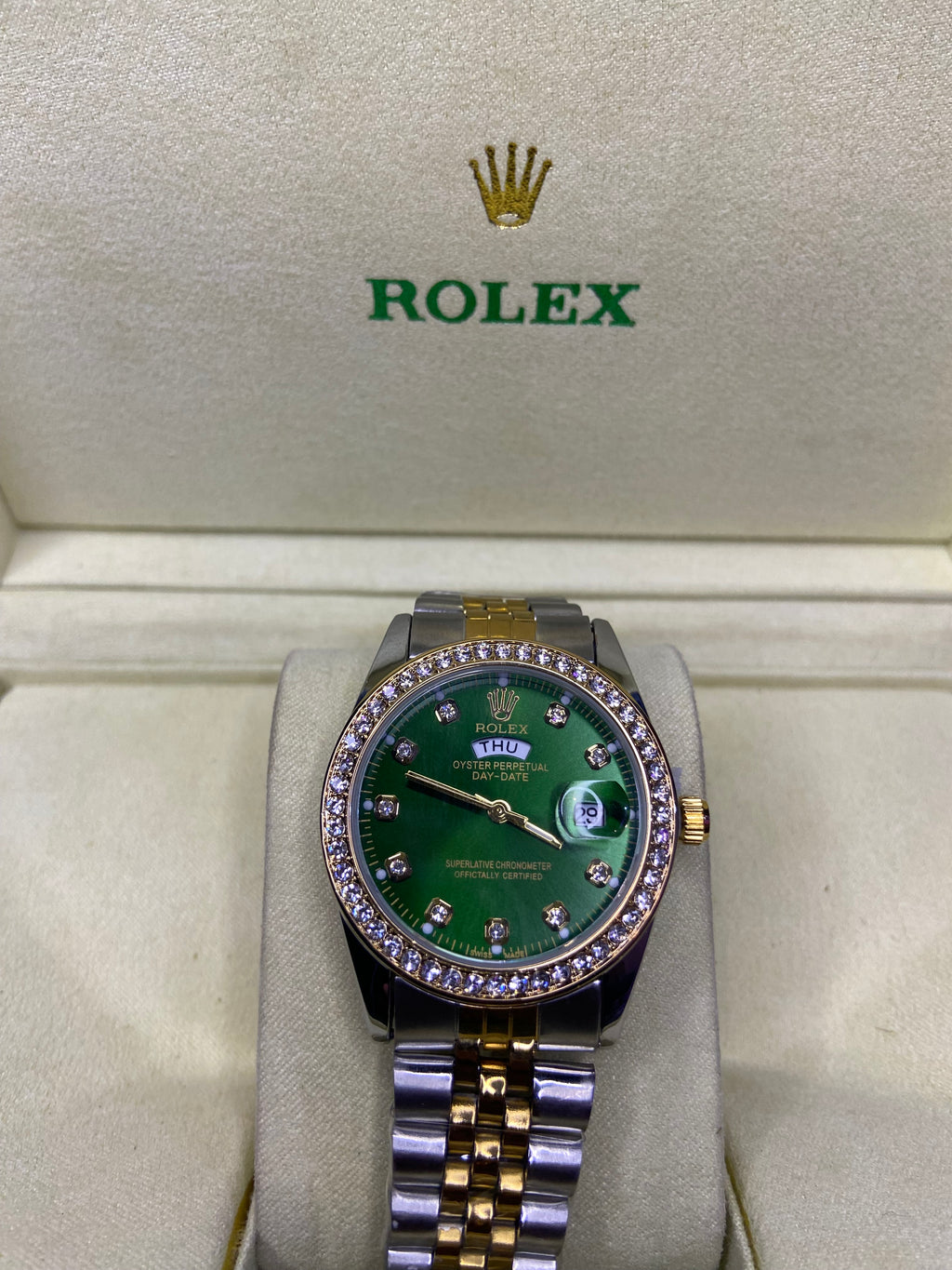 Rolex Oyster Perpetual Day-Date – Two Tone green Dial Edition