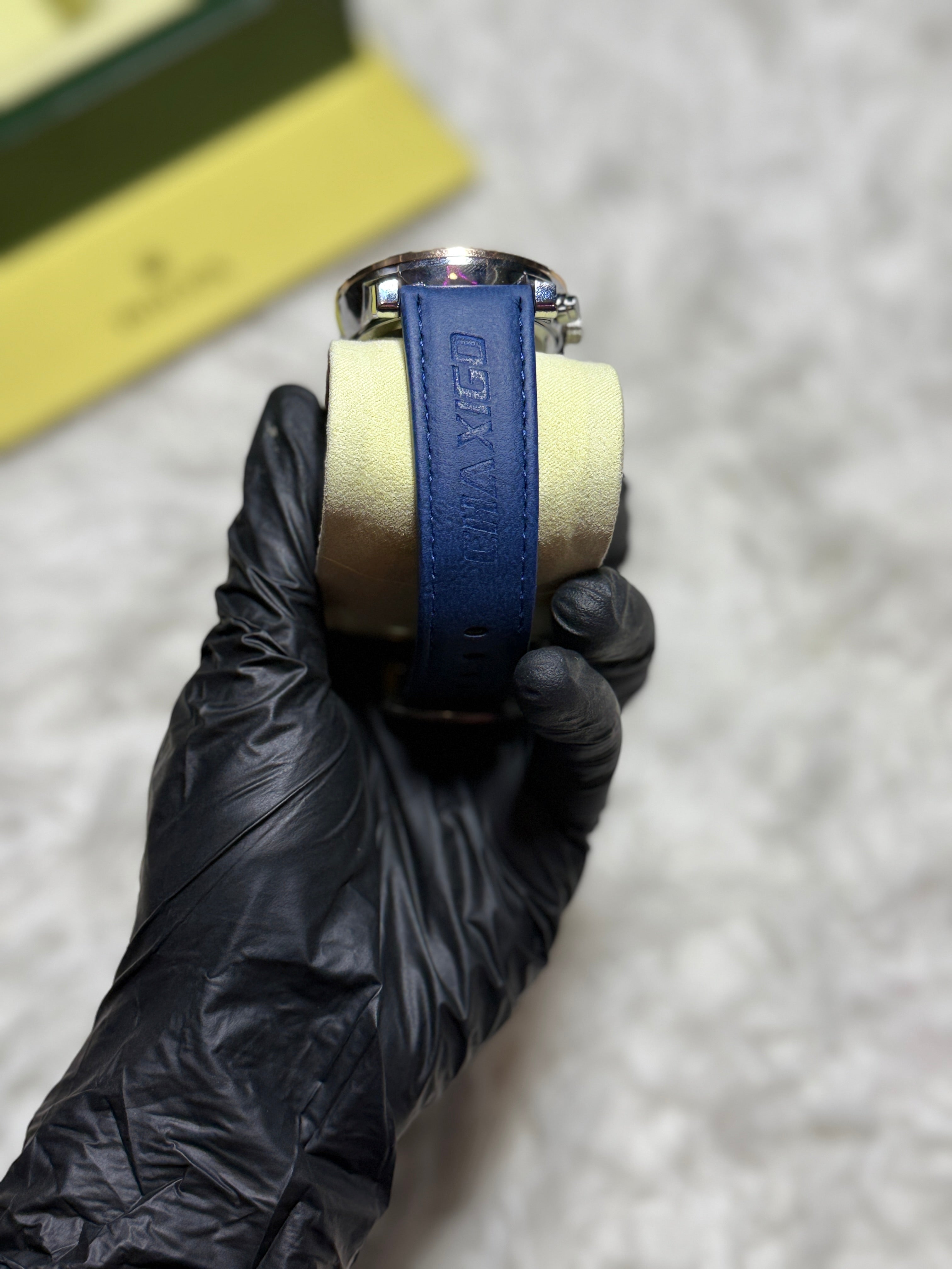 CHAXIGO FR4523G Men’s Blue Leather Strap Analog Fashion Watch