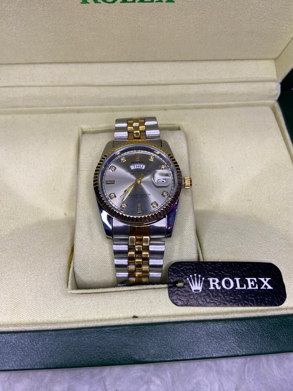 Rolex Oyster Perpetual Day-Date – Two Tone Silver Dial Edition